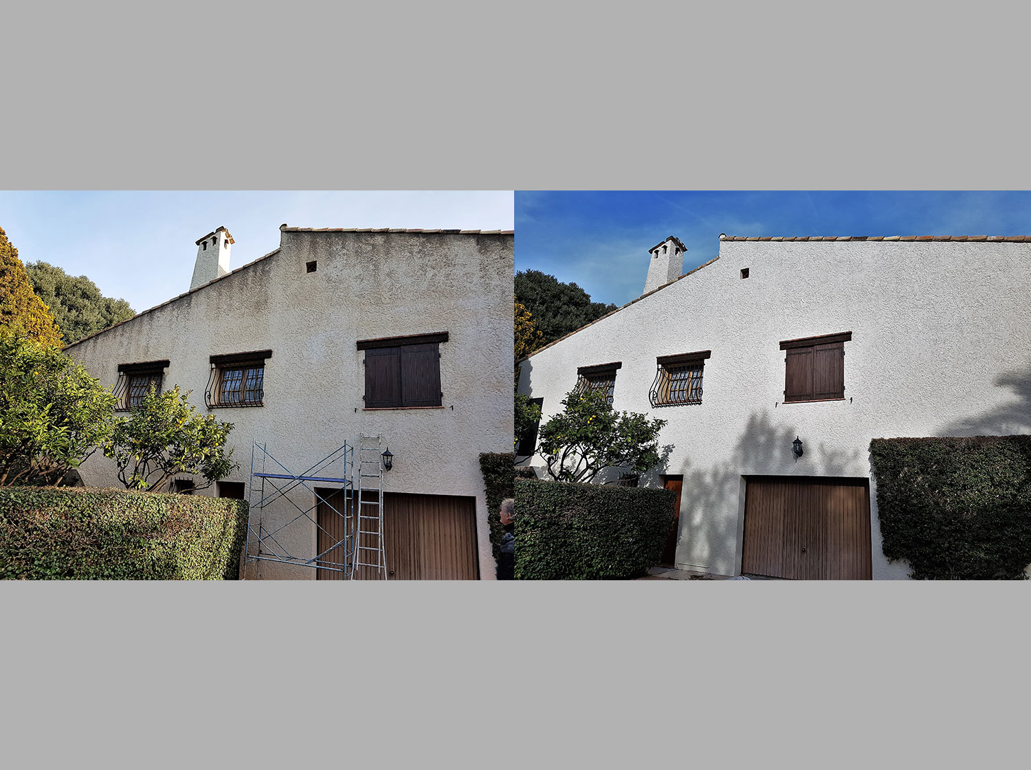 rafraîchissement façade maison à Biot